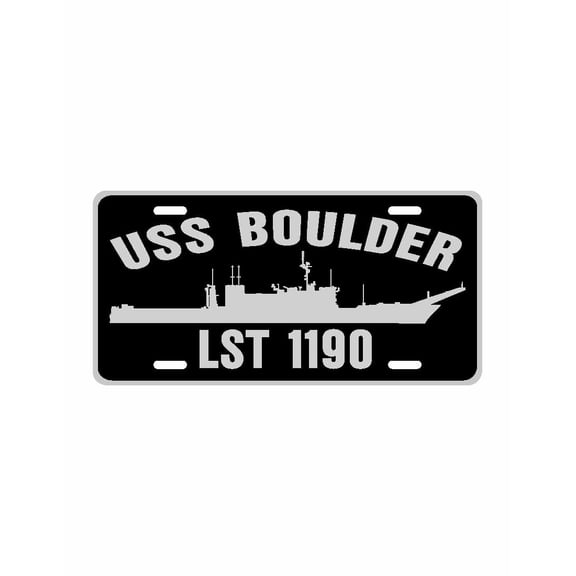 USS BOULDER LST 1190 Aluminum License Plate Military Navy USN Car Truck RV PL001