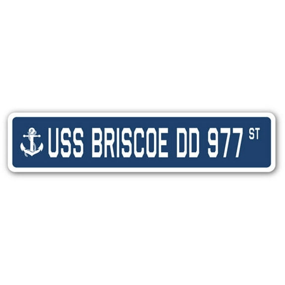USS BRISCOE DD 977 Street Sign us navy ship veteran sailor gift