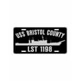 thumbnail image 1 of USS BRISTOL COUNTY LST 1198 Aluminum License Plate Military Navy USN Car Truck RV PL001, 1 of 1