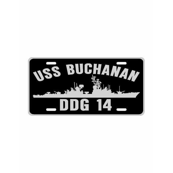 USS BUCHANAN DDG 14 Aluminum License Plate Military Navy USN Car Truck RV PL001