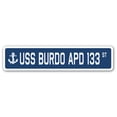 thumbnail image 1 of USS BURDO APD 133 Street Sign us navy ship veteran sailor gift, 1 of 5
