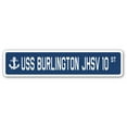thumbnail image 1 of USS BURLINGTON JHSV 10 Street Sign us navy ship veteran sailor gift, 1 of 5