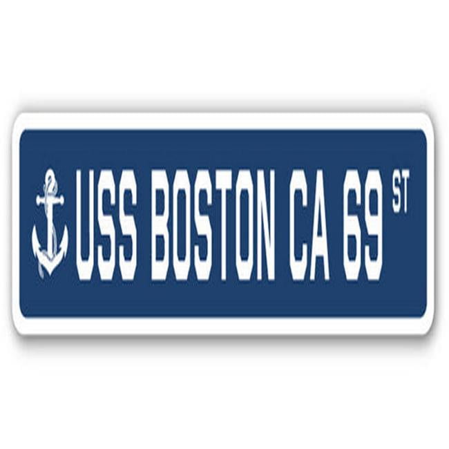 USS Boston CA 69 Street Sign - US Navy Ship Veteran Sailor Gift ...