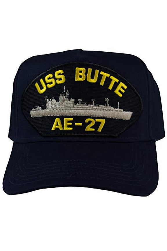 USS Butte AE-27 Ship HAT - Navy Blue - Veteran Owned Business
