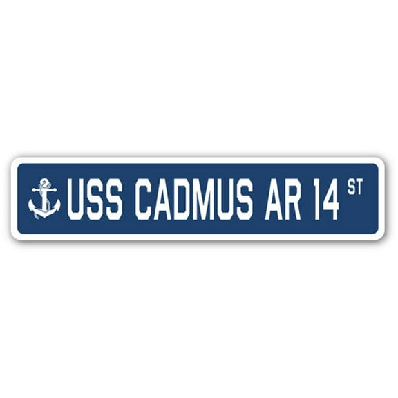 USS CADMUS AR 14 Street Sign us navy ship veteran sailor gift