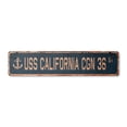 thumbnail image 1 of USS CALIFORNIA CGN 36 Vintage Plastic Street Sign us navy ship veteran sailor gift | Indoor/Outdoor | 36" Wide, 1 of 4