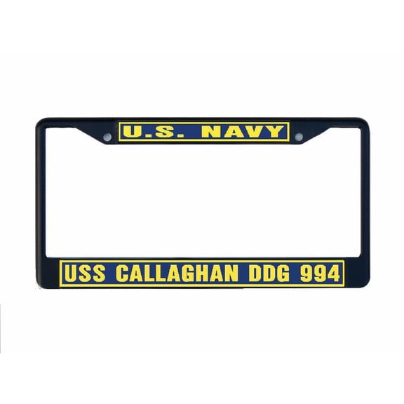 USS CALLAGHAN DDG 994 License Plate Frame Black Metal Military Navy USN Car Truck RV F001