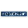 thumbnail image 1 of USS CANOPUS AS 34 Street Sign us navy ship veteran sailor gift, 1 of 5