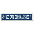 thumbnail image 1 of USS CAPE BORDA AK 5058 Street Sign us navy ship veteran sailor gift, 1 of 5
