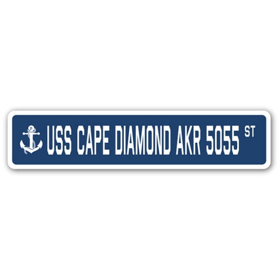 USS CAPE DIAMOND AKR 5055 Street Sign us navy ship veteran sailor gift