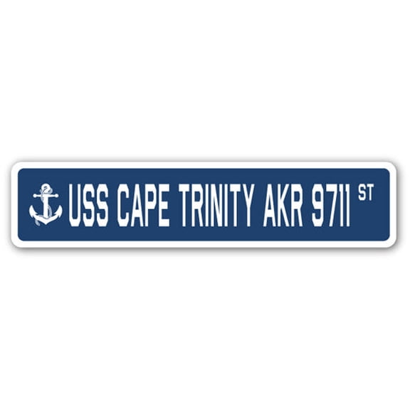 USS CAPE TRINITY AKR 9711 Street Sign us navy ship veteran sailor gift
