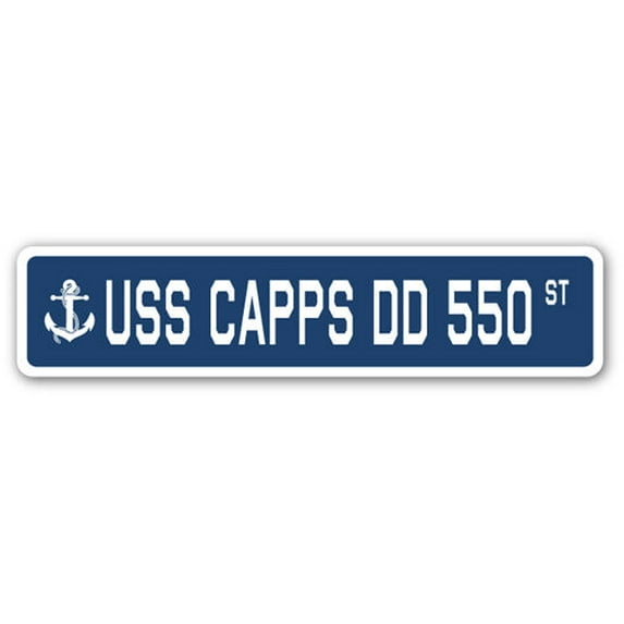 USS CAPPS DD 550 Street Sign us navy ship veteran sailor gift