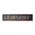 thumbnail image 1 of USS CASIMIR PULASKI SSBN 633 Vintage Aluminum Street Sign us navy ship veteran sailor rustic metal tin gift | Indoor/Outdoor | 30" Wide, 1 of 4