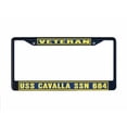 thumbnail image 1 of USS CAVALLA SSN 684 License Plate Frame Black Metal Military Navy USN Car Truck RV F001, 1 of 1