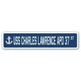 thumbnail image 1 of USS CHARLES LAWRENCE APD 37 Street Sign us navy ship veteran sailor gift, 1 of 5