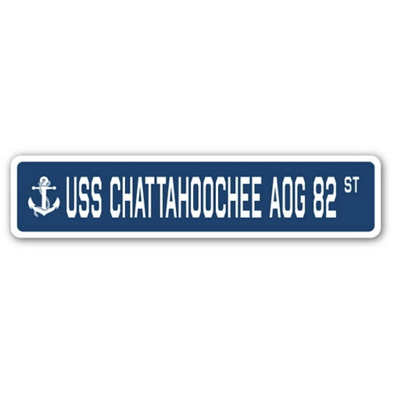 USS CHATTAHOOCHEE AOG 82 Street Sign us navy ship veteran sailor gift
