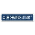 thumbnail image 1 of USS CHESAPEAKE AOT 5084 Street Sign us navy ship veteran sailor gift, 1 of 5