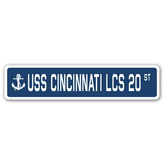 USS CINCINNATI LCS 20 Street Sign us navy ship veteran sailor gift