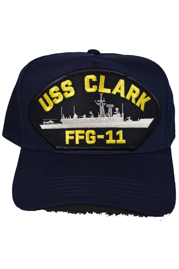 USS CLARK FFG-11 HAT - NAVY BLUE - Veteran Owned Business
