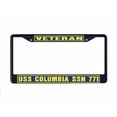 thumbnail image 1 of USS COLUMBIA SSN 771 License Plate Frame Black Metal Military Navy USN Car Truck RV F001, 1 of 1