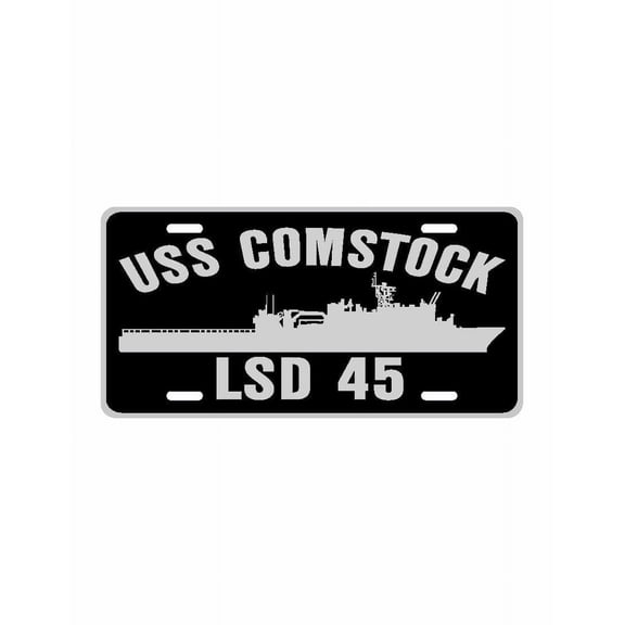 USS COMSTOCK LSD 45 Aluminum License Plate Military Navy USN Car Truck RV PL001