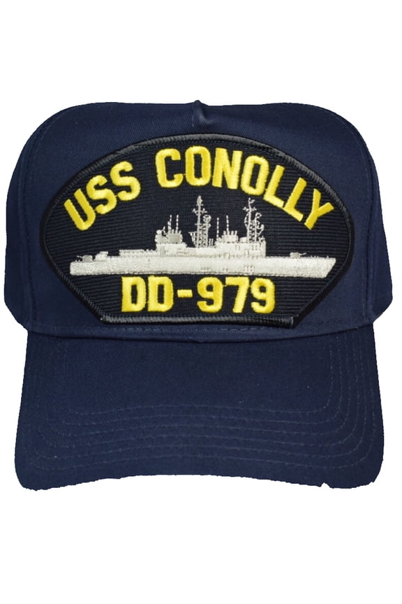 USS CONOLLY DD-979 HAT - NAVY BLUE - Veteran Owned Business