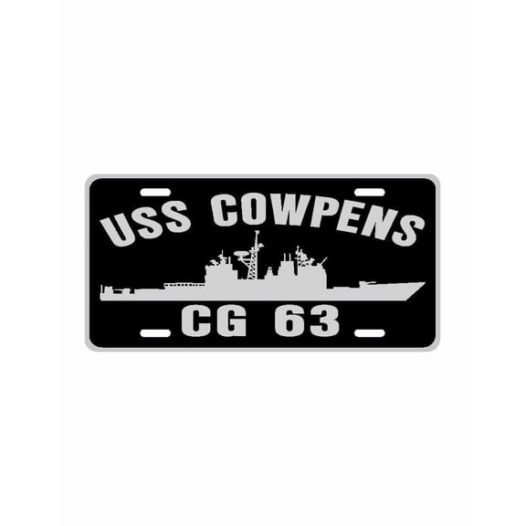 USS COWPENES CG 63 Aluminum License Plate Military Navy USN Car Truck RV PL001