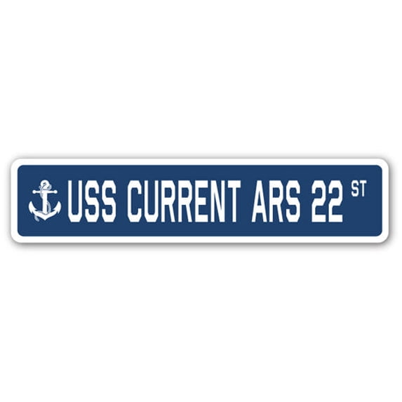 USS CURRENT ARS 22 Street Sign us navy ship veteran sailor gift