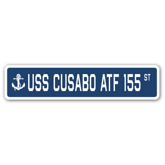 USS CUSABO ATF 155 Street Sign us navy ship veteran sailor gift