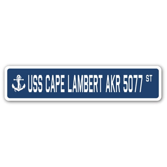 USS Cape Lambert AKR 5077 Street Sign us Navy Ship Veteran Sailor Gift