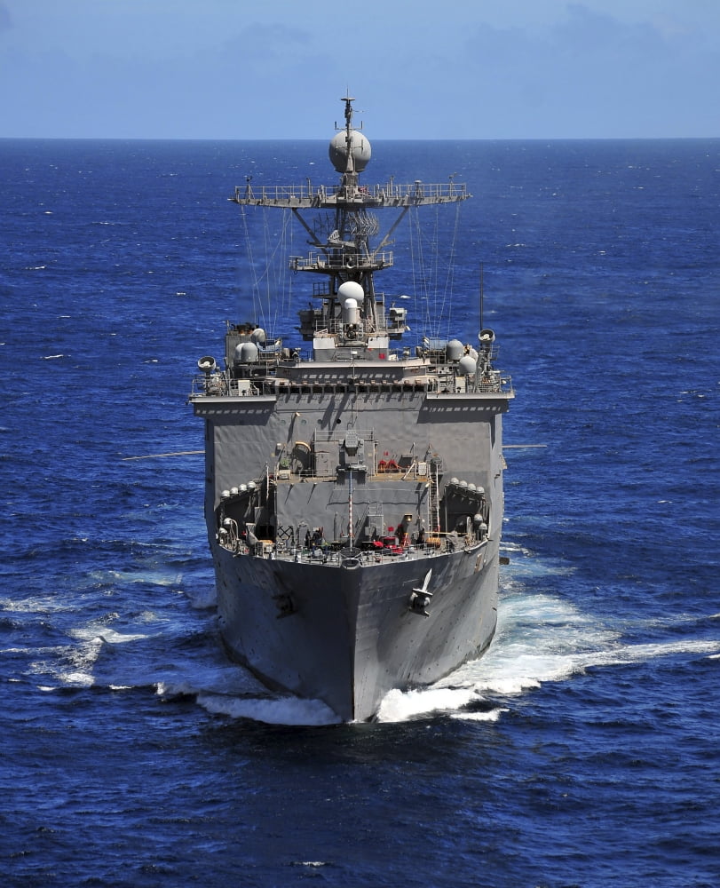 USS Comstock transits the Indian Ocean Canvas Art - Stocktrek Images (26 x 31)