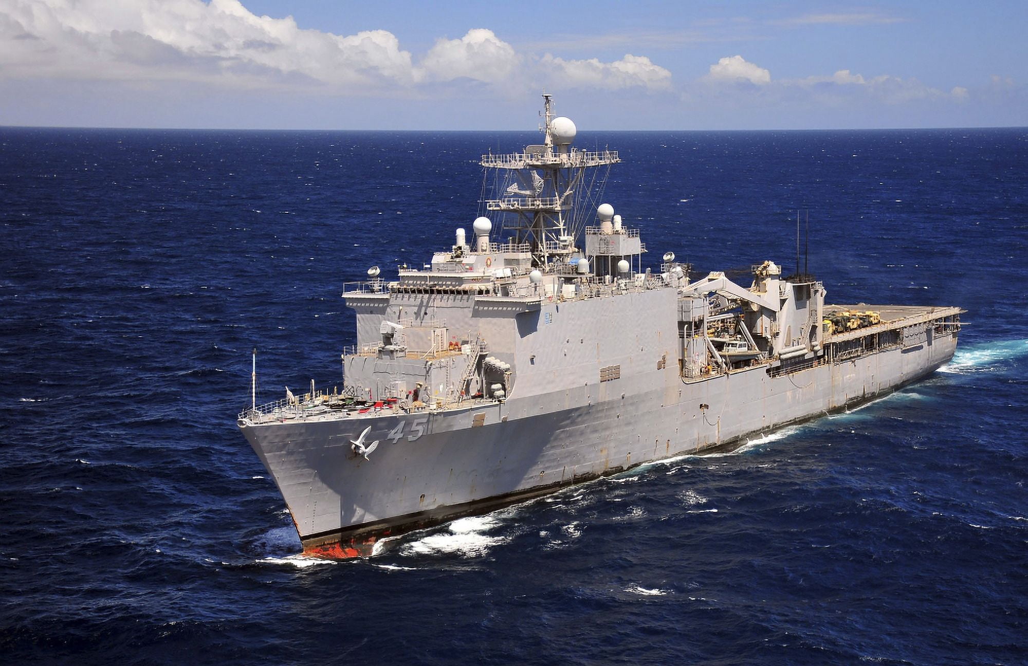 USS Comstock transits the Indian Ocean Canvas Art - Stocktrek Images (35 x 23)
