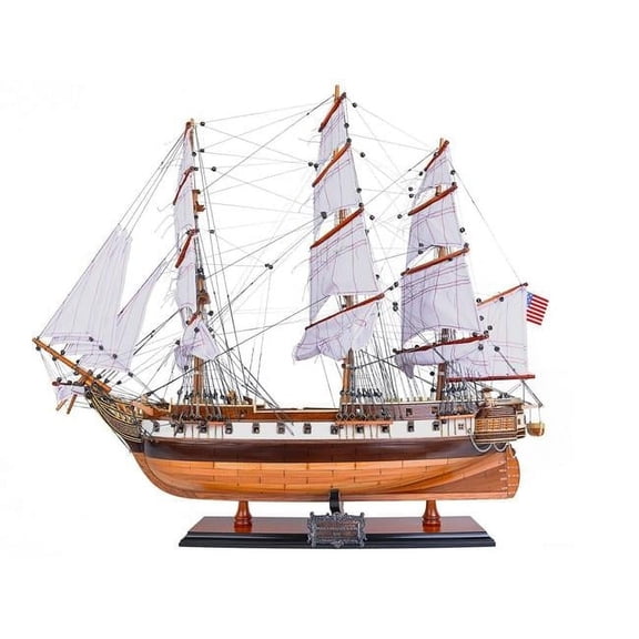 USS Constellation Wood Sailboat Three Mast Frigate Tall Ship - Medium
