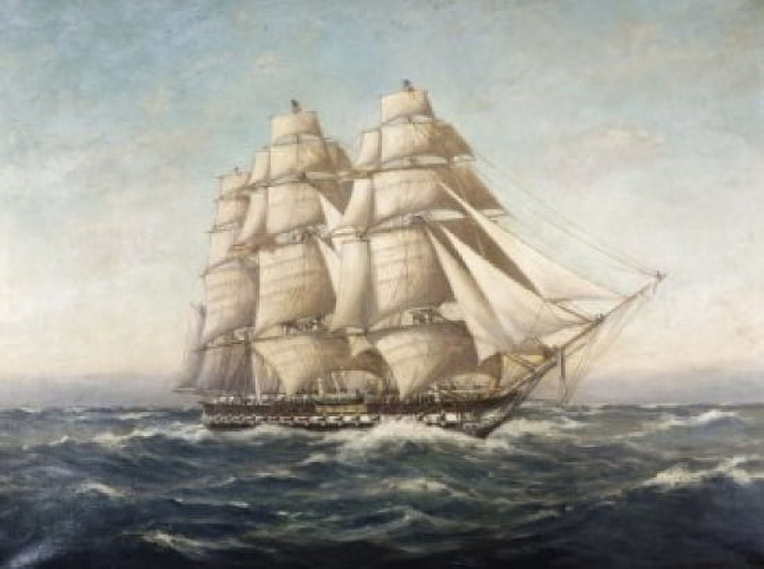 USS Constitution Myron Clark (1876-1925 American) Canvas Art - Myron Clark (18 x 24)