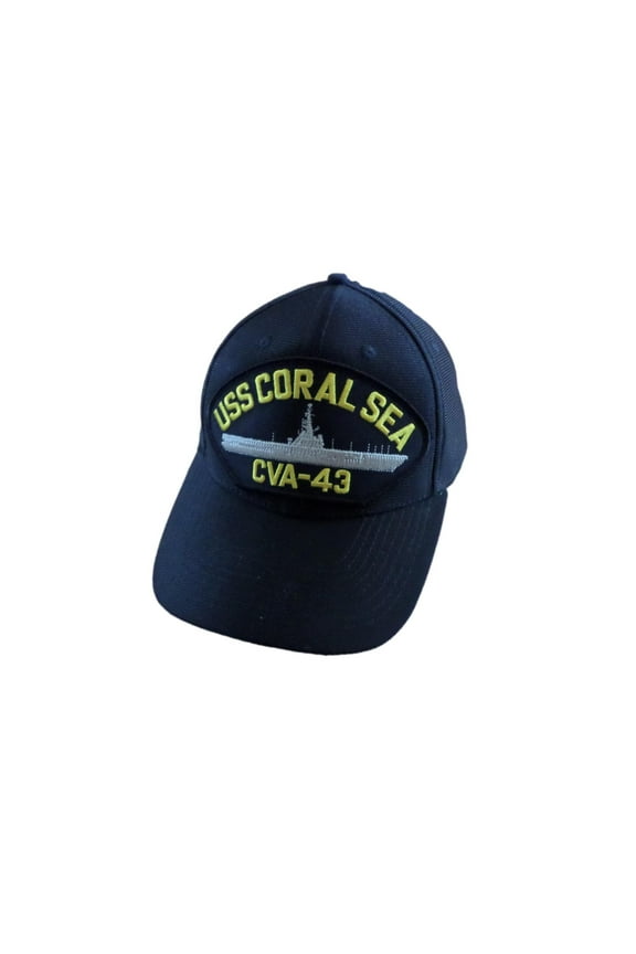 USS Coral SEA CVA-43 Navy Ship HAT U.S Military Official Ball Cap U.S.A Made