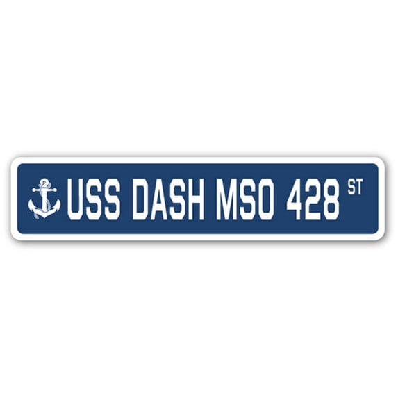 USS DASH MSO 428 Street Sign us navy ship veteran sailor gift