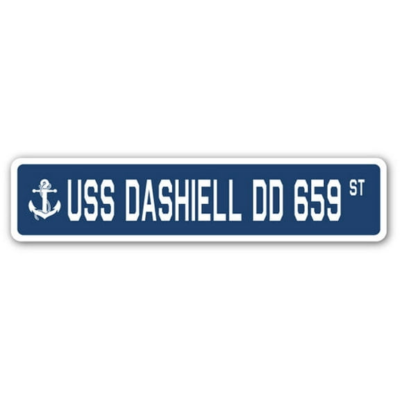USS DASHIELL DD 659 Street Sign us navy ship veteran sailor gift