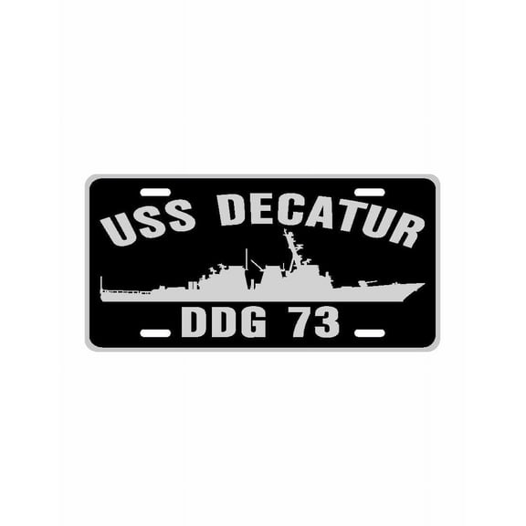 USS DECATUR DDG 73 Aluminum License Plate Military Navy USN Car Truck RV PL001
