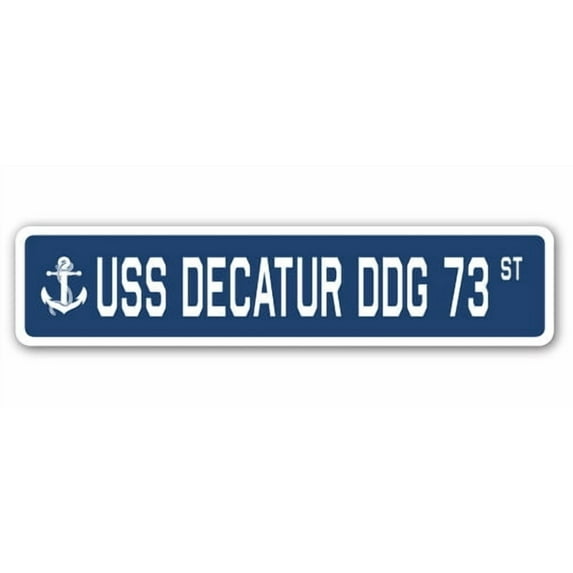 USS DECATUR DDG 73 Street Sign us navy ship veteran sailor gift