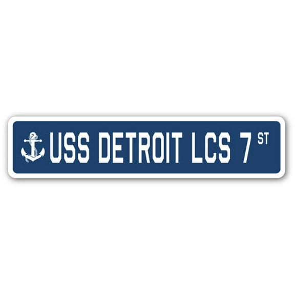 USS DETROIT LCS 7 Street Sign us navy ship veteran sailor gift