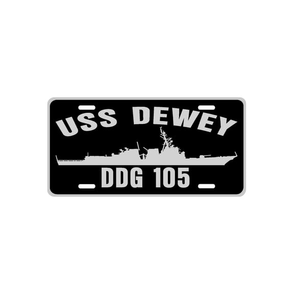 USS DEWEY DDG 105 Aluminum License Plate Military Navy USN Car Truck RV PL001