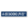 thumbnail image 1 of USS DIACHENKO LPR 123 Street Sign us navy ship veteran sailor gift, 1 of 5