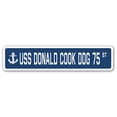 thumbnail image 1 of USS DONALD COOK DDG 75 Street Sign us navy ship veteran sailor gift, 1 of 5