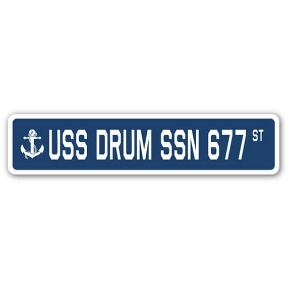 USS DRUM SSN 677 Street Sign us navy ship veteran sailor gift