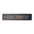 thumbnail image 1 of USS DWIGHT D EISENHOWER CVN 69 Vintage Aluminum Street Sign us navy ship veteran sailor rustic metal tin gift | Indoor/Outdoor | 18" Wide, 1 of 4
