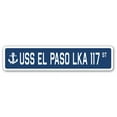 thumbnail image 1 of USS EL PASO LKA 117 Street Sign us navy ship veteran sailor gift, 1 of 5