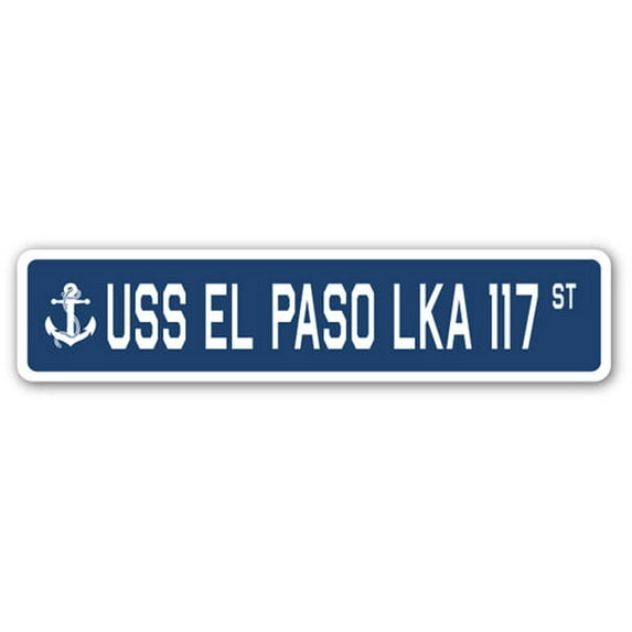 USS EL PASO LKA 117 Street Sign us navy ship veteran sailor gift