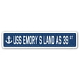 thumbnail image 1 of USS EMORY S LAND AS 39 Street Sign us navy ship veteran sailor gift, 1 of 5