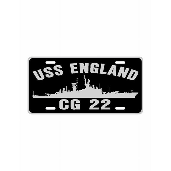 USS ENGLAND CG 22 Aluminum License Plate Military Navy USN Car Truck RV PL001