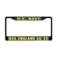 thumbnail image 1 of USS ENGLAND CG 22 License Plate Frame Black Metal Military Navy USN Car Truck RV F001, 1 of 1